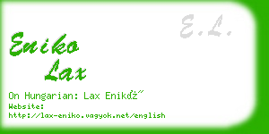 eniko lax business card